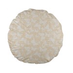 Champagne and White Butterflies Batik Standard 15  Premium Flano Round Cushions Front