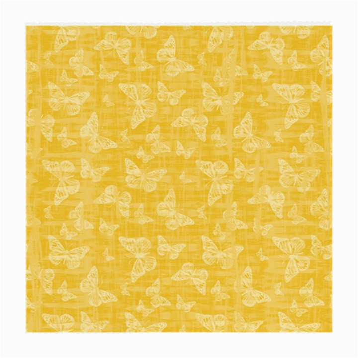 Saffron Yellow Butterflies Batik Medium Glasses Cloth (2 Sides)