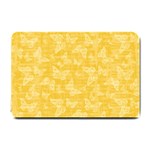 Saffron Yellow Butterflies Batik Small Doormat  24 x16  Door Mat