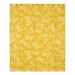 Saffron Yellow Butterflies Batik Shower Curtain 60  X 72  (medium)  by SpinnyChairDesigns