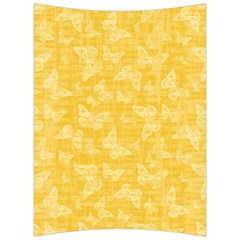 Saffron Yellow Butterflies Batik Back Support Cushion by SpinnyChairDesigns