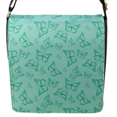 Biscay Green Monarch Butterflies Flap Closure Messenger Bag (s) by SpinnyChairDesigns