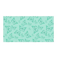 Biscay Green Monarch Butterflies Satin Wrap by SpinnyChairDesigns