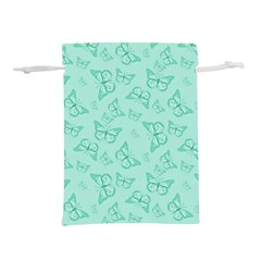 Biscay Green Monarch Butterflies Lightweight Drawstring Pouch (s) by SpinnyChairDesigns