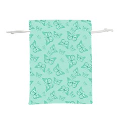 Biscay Green Monarch Butterflies Lightweight Drawstring Pouch (l) by SpinnyChairDesigns