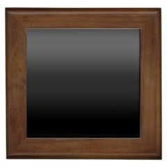 Black Gradient Ombre Color Framed Tile by SpinnyChairDesigns