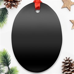 Black Gradient Ombre Color Ornament (oval) by SpinnyChairDesigns