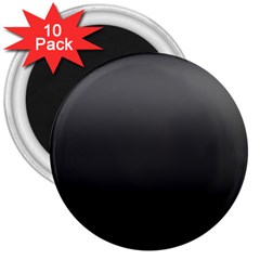 Black Gradient Ombre Color 3  Magnets (10 Pack)  by SpinnyChairDesigns