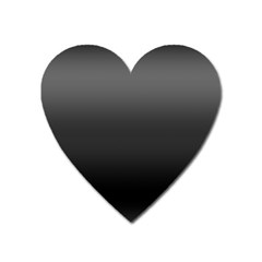 Black Gradient Ombre Color Heart Magnet by SpinnyChairDesigns