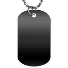 Black Gradient Ombre Color Dog Tag (one Side) by SpinnyChairDesigns