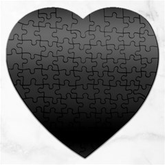 Black Gradient Ombre Color Jigsaw Puzzle (heart) by SpinnyChairDesigns