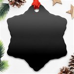 Black Gradient Ombre Color Snowflake Ornament (Two Sides) Front