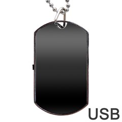 Black Gradient Ombre Color Dog Tag Usb Flash (one Side) by SpinnyChairDesigns