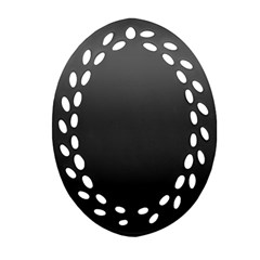 Black Gradient Ombre Color Ornament (oval Filigree) by SpinnyChairDesigns