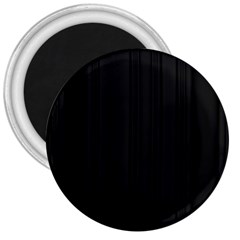 Pitch Black Color Stripes 3  Magnets by SpinnyChairDesigns