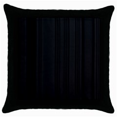 Pitch Black Color Stripes Throw Pillow Case (black) by SpinnyChairDesigns