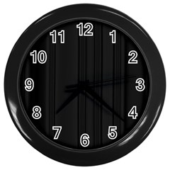 Pitch Black Color Stripes Wall Clock (black) by SpinnyChairDesigns