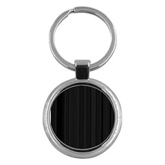 Pitch Black Color Stripes Key Chain (round) by SpinnyChairDesigns