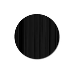 Pitch Black Color Stripes Magnet 3  (round) by SpinnyChairDesigns