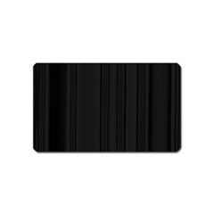 Pitch Black Color Stripes Magnet (name Card) by SpinnyChairDesigns