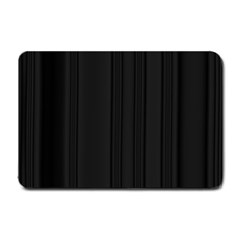 Pitch Black Color Stripes Small Doormat  by SpinnyChairDesigns