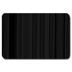 Pitch Black Color Stripes Large Doormat  by SpinnyChairDesigns