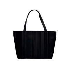 Pitch Black Color Stripes Classic Shoulder Handbag by SpinnyChairDesigns