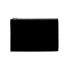 Pitch Black Color Stripes Cosmetic Bag (medium) by SpinnyChairDesigns