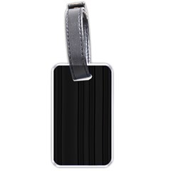 Pitch Black Color Stripes Luggage Tag (one Side) by SpinnyChairDesigns