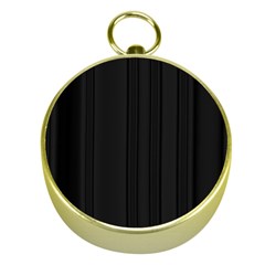 Pitch Black Color Stripes Gold Compasses by SpinnyChairDesigns