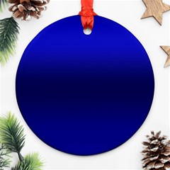 Cobalt Blue Gradient Ombre Color Ornament (round) by SpinnyChairDesigns