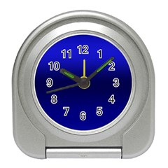 Cobalt Blue Gradient Ombre Color Travel Alarm Clock by SpinnyChairDesigns