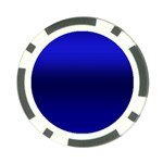 Cobalt Blue Gradient Ombre Color Poker Chip Card Guard Back