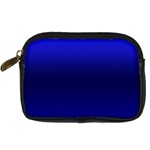 Cobalt Blue Gradient Ombre Color Digital Camera Leather Case Front