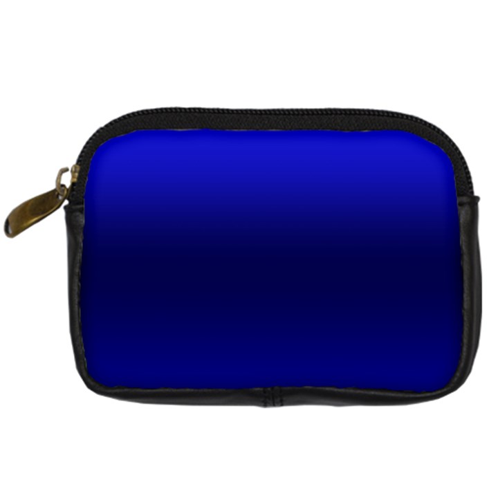 Cobalt Blue Gradient Ombre Color Digital Camera Leather Case