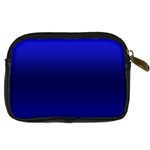 Cobalt Blue Gradient Ombre Color Digital Camera Leather Case Back