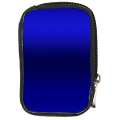 Cobalt Blue Gradient Ombre Color Compact Camera Leather Case by SpinnyChairDesigns