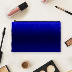 Cobalt Blue Gradient Ombre Color Cosmetic Bag (medium) by SpinnyChairDesigns