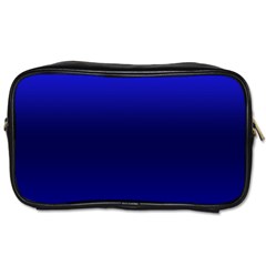 Cobalt Blue Gradient Ombre Color Toiletries Bag (two Sides) by SpinnyChairDesigns