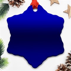 Cobalt Blue Gradient Ombre Color Ornament (snowflake) by SpinnyChairDesigns