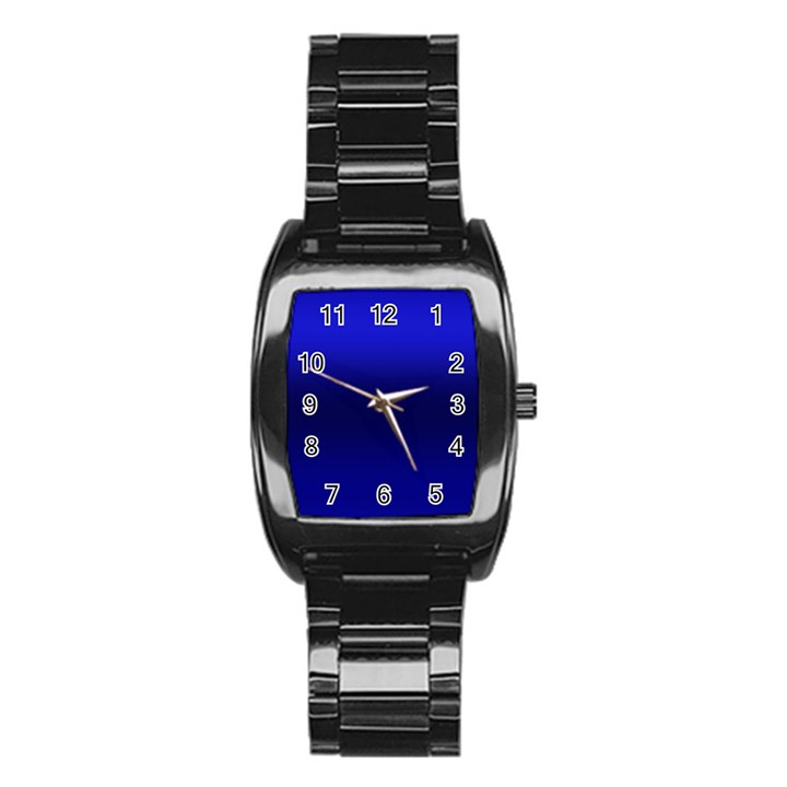 Cobalt Blue Gradient Ombre Color Stainless Steel Barrel Watch