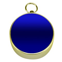 Cobalt Blue Gradient Ombre Color Gold Compasses by SpinnyChairDesigns