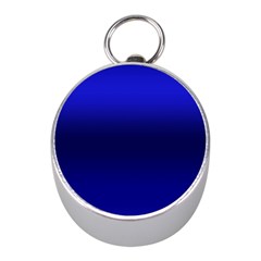 Cobalt Blue Gradient Ombre Color Mini Silver Compasses by SpinnyChairDesigns