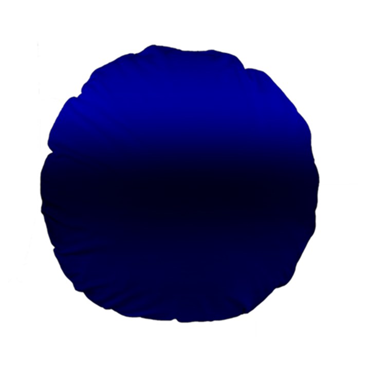 Cobalt Blue Gradient Ombre Color Standard 15  Premium Flano Round Cushions