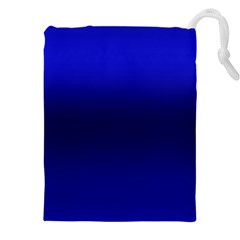 Cobalt Blue Gradient Ombre Color Drawstring Pouch (4xl) by SpinnyChairDesigns