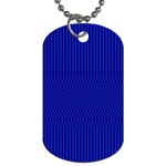 Cobalt Blue Color Stripes Dog Tag (One Side) Front