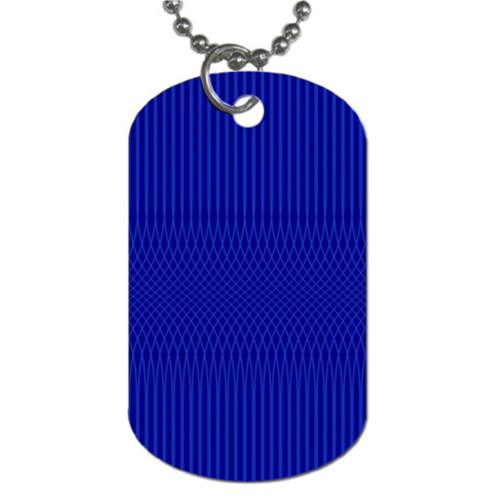 Cobalt Blue Color Stripes Dog Tag (One Side)