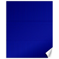 Cobalt Blue Color Stripes Canvas 16  X 20  by SpinnyChairDesigns