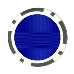 Cobalt Blue Color Stripes Poker Chip Card Guard by SpinnyChairDesigns