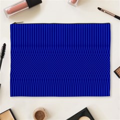 Cobalt Blue Color Stripes Cosmetic Bag (xl) by SpinnyChairDesigns